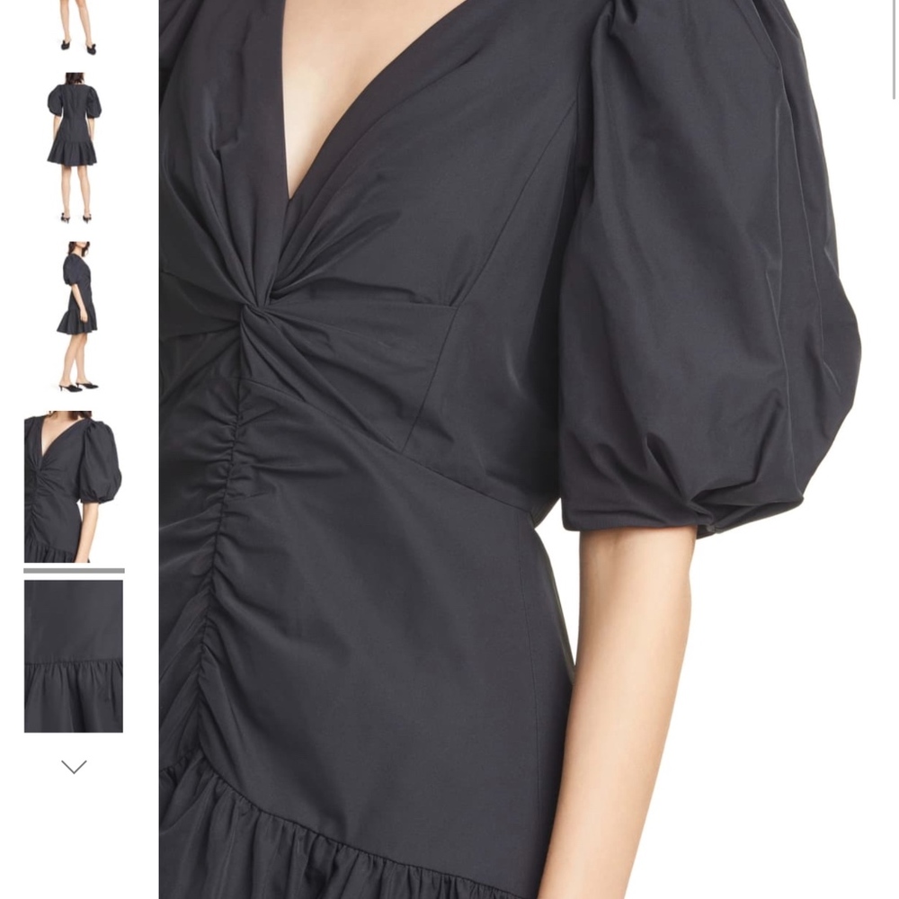 $495 NWT Rebecca Taylor Black Taffeta Dress -4 - Picture 7 of 8